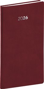 Kapesní diář Balakon 2026, bordó