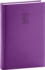 Denní diář Aprint 2026, fialový