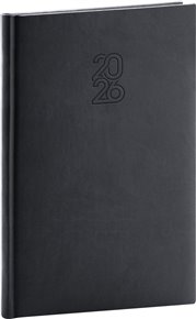 Týdenní diář Aprint 2026, černý