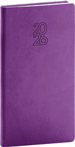 Kapesní diář Aprint 2026, fialový