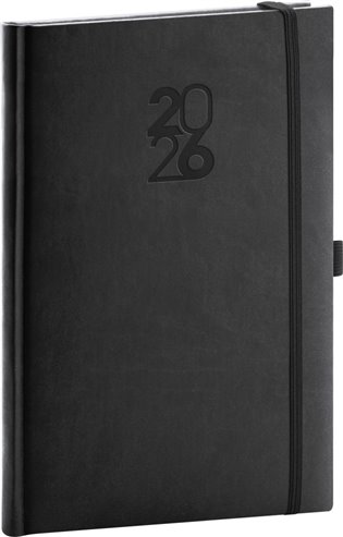 Týdenní diář Aprint Top 2026, černý - 