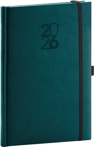 Týdenní diář Aprint Top 2026, petrolejový - 