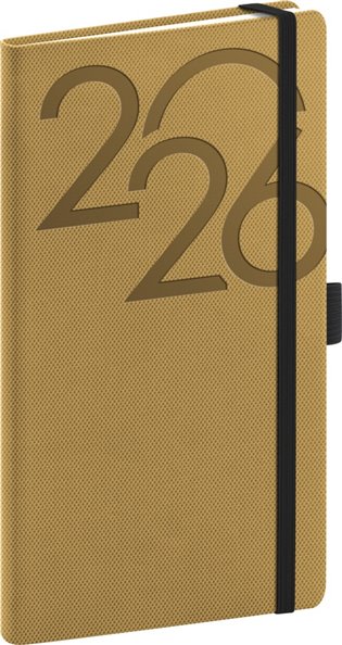 Kapesní diář Ajax 2026, zlatý - 