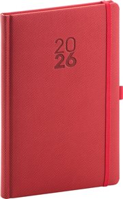 Týdenní diář Diamante 2026, červený