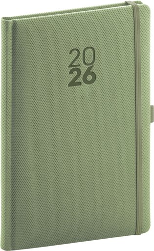 Týdenní diář Diamante 2026, olivový - 