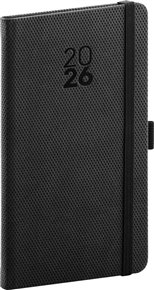 Kapesní diář Diamante 2026, černý