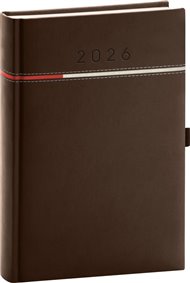 Denní diář Tomy 2026, hnědo-červený