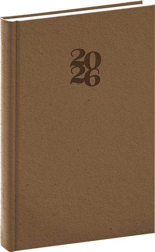 Denní diář Essenza 2026, oříšek - 