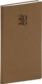 Kapesní diář Essenza 2026, oříšek