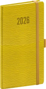 Kapesní diář Rivoli 2026, žlutozelený