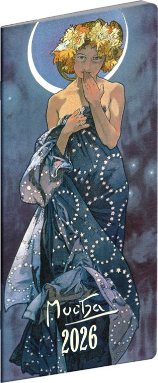 Kapesní diář Alfons Mucha 2026, plánovací měsíční - 