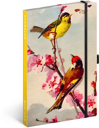 Notes Ptáčci – sakura Kateřiny Winterové, linkovaný - 