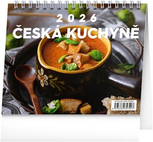 NOTIQUE Stolový kalendár Česká kuchyňa CZ 2026, 16,5 x 13 cm
