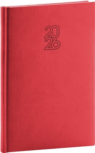 Presco Aprint 2026 - týdenní diář A5 - červený