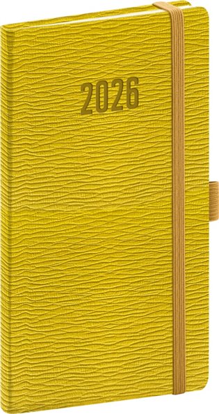NOTIQUE Kapesní diář Rivoli 2026, žlutozelený, 9 x 15,5 cm Presco Group