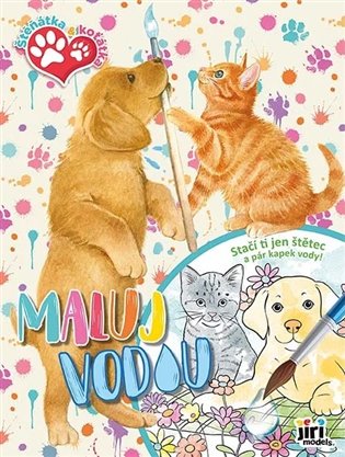 Štěňátka a koťátka - Maluj vodou A4 - 