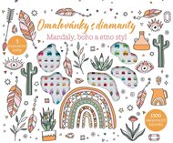 Omalovánky s diamanty - kufřík: Mandaly, boho a etno styl -  kolektiv autorů