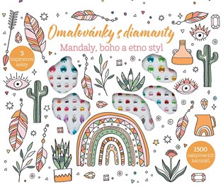 Omalovánky s diamanty - kufřík: Mandaly, boho a etno styl -  kolektiv autorů