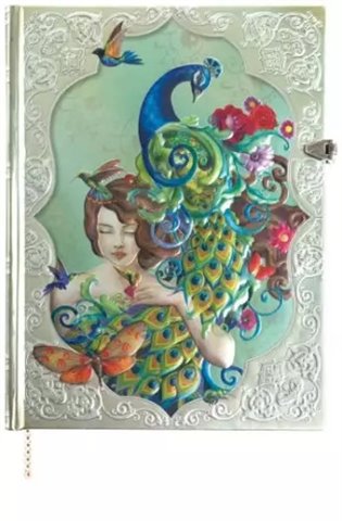 Luxusní zápisník Žena s pávem Boncahier - 