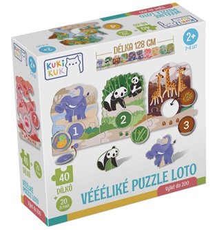 KukiKuk - Véééliké puzzle Loto Výlet do ZOO - 