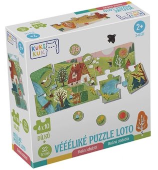 Kukikuk Véééliké puzzle Loto Roční období - 