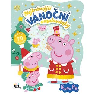 Nejkrásnější vánoční omalovánky se samolepkami Prasátko Peppa - 