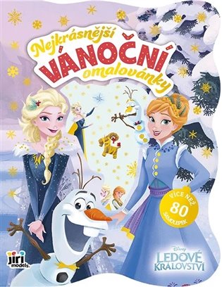 Nejkrásnější vánoční omalovánky se samolepkami Ledové království - 