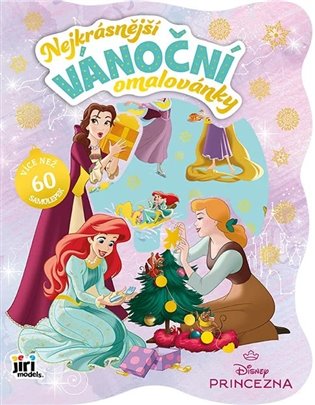 Nejkrásnější vánoční omalovánky se samolepkami Disney Princezny - 