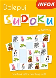 Dolepuj sudoku + Aktivity - oranžový sešit