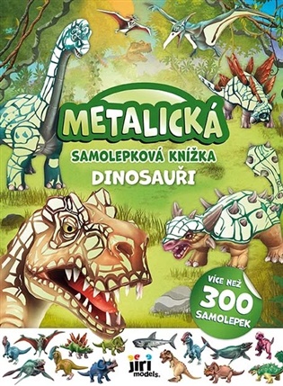Metalická samolepková knížka Dinosauři - 