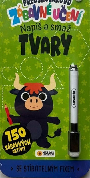 Předškolákovo zábavné učení - napiš a smaž: Tvary (se stíratelným fixem)