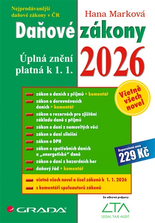 Daňové zákony 2026: úplná znění k 1. 1. 2026 - Hana Marková