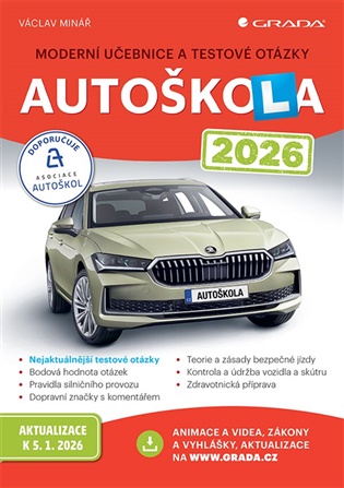 Autoškola 2026: Moderní učebnice a testové otázky - Václav Minář