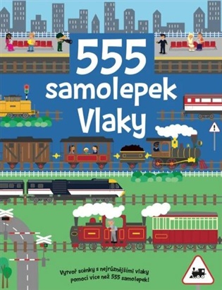 555 samolepek Vlaky