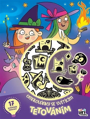 Omalovánky se svítícím tetováním Strašidla a čarodějnice - 