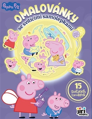 Omalovánky se svítícími samolepkami Prasátko Peppa - 
