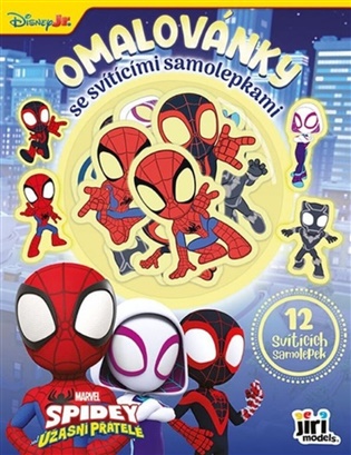 Omalovánky se svítícími samolepkami: Spidey