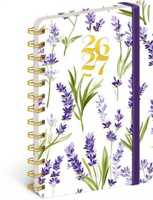 Spirálový 18měsíční diář Petito – Levandule 2026/2027 - 