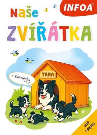 Naše zvířátka - sešit s pejsky (+ samolepky) - 
