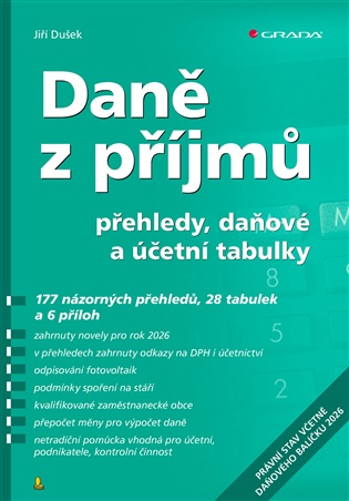 Daně z příjmů /2026/: přehledy, daňové a účetní tabulky - Jiří Dušek