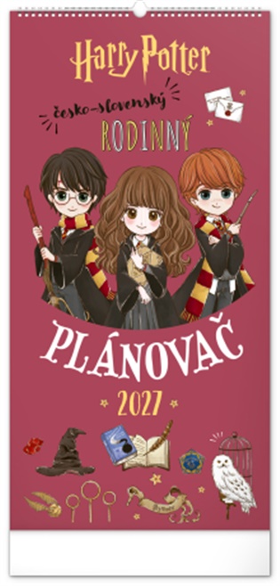 Nástěnný kalendář Rodinný plánovací Harry Potter 2027 - 