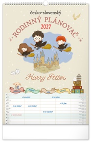 Nástěnný kalendář Rodinný plánovací Harry Potter 2027