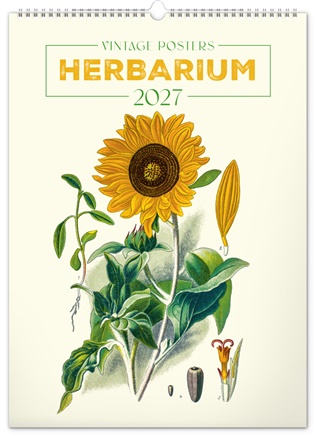 Nástěnný kalendář Vintage plakáty – herbář 2027 - 
