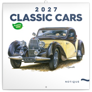 Poznámkový kalendář Classic Cars – Václav Zapadlík 2027, PLASTIC FREE - 