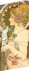 Kapesní diář Alfons Mucha 2027, plánovací měsíční