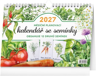 Měsíční plánovací kalendář se semínky 2027 - 