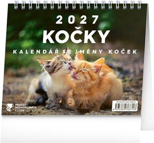 Stolní kalendář Kočky – se jmény koček 2027 - 