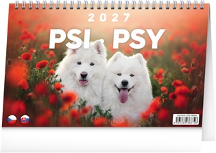 Stolní kalendář Psi – Psy CZ/SK 2027 - 