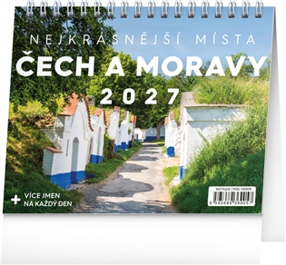 Stolní kalendář Nejkrásnější místa Čech a Moravy 2027 - 