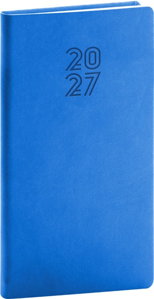 Kapesní diář Aprint 2027, modrý - 
